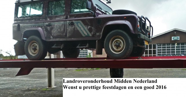 Landroveronderhoud Midden Nederland wenst u prettige feestdagen en een goed 2016